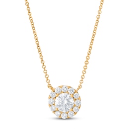 Lab-Grown Diamond Necklace 1-1/8 ct tw Round 14K Yellow Gold
