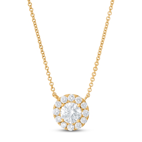 Jared Signature Lab-Grown Diamond Necklace 1-1/8 ct tw Round 14K Yellow Gold