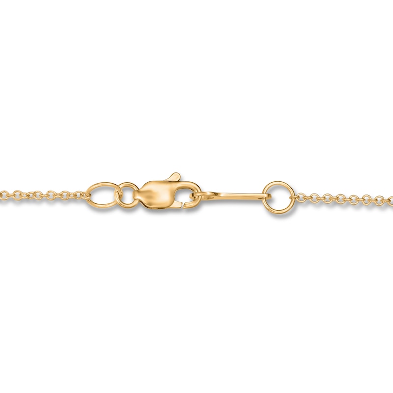 Main Image 3 of Lab-Grown Diamond Necklace 1-1/8 ct tw Round 14K Yellow Gold