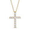 Lab-Created Diamond Necklace 1 ct tw Round 14K Yellow Gold