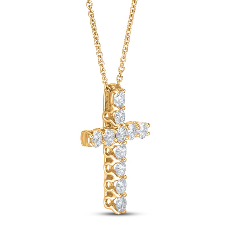 Lab-Created Diamond Necklace 1 ct tw Round 14K Yellow Gold
