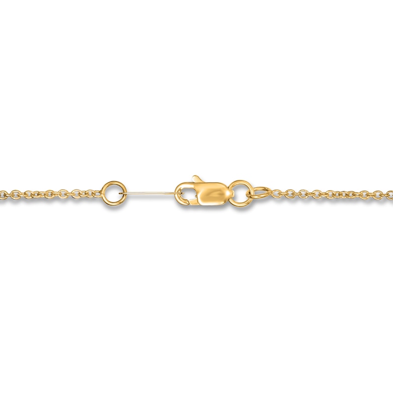 Lab-Created Diamond Necklace 1 ct tw Round 14K Yellow Gold
