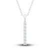 Thumbnail Image 1 of Diamond Pendant Necklace 1/4 ct tw Round 10K White Gold 18"