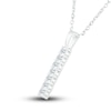 Thumbnail Image 2 of Diamond Pendant Necklace 1/4 ct tw Round 10K White Gold 18"