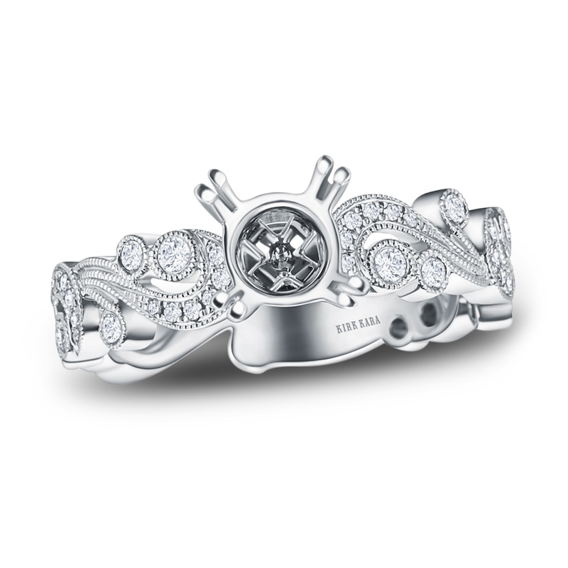 Main Image 1 of Kirk Kara Diamond Ring Setting 1/5 ct tw Round 18K White Gold