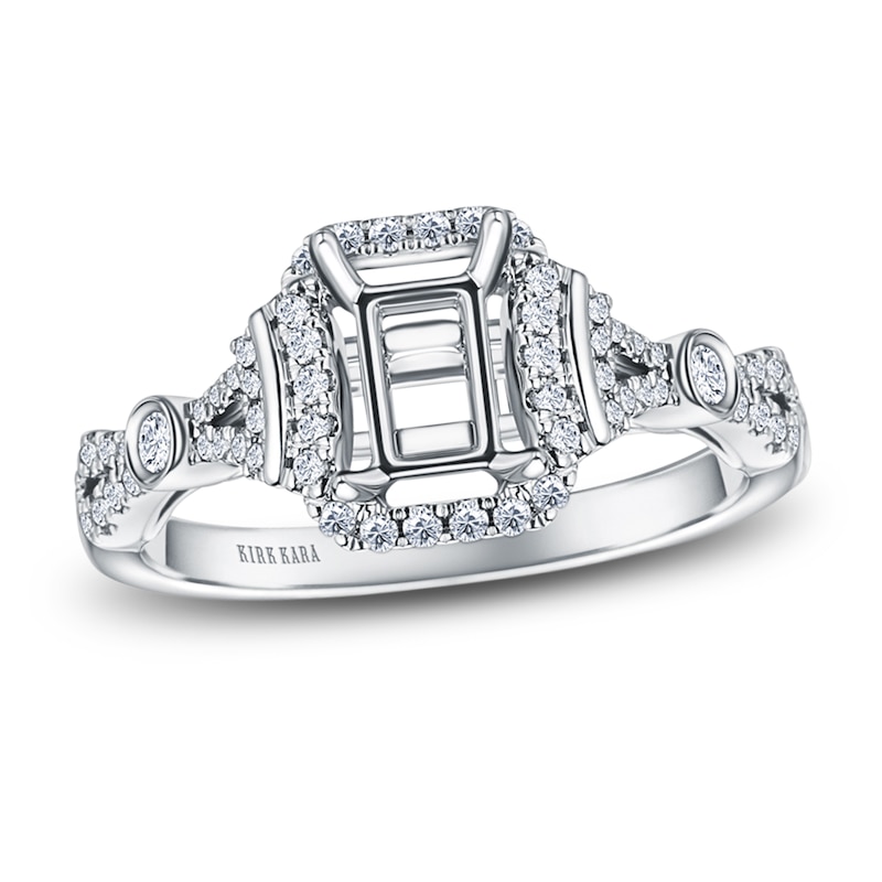 Main Image 1 of Kirk Kara Diamond Ring Setting 1/4 ct tw Round 18K White Gold