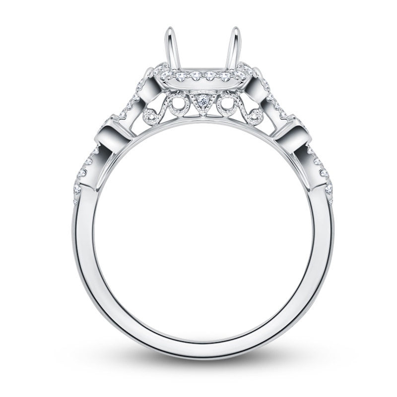 Main Image 2 of Kirk Kara Diamond Ring Setting 1/4 ct tw Round 18K White Gold