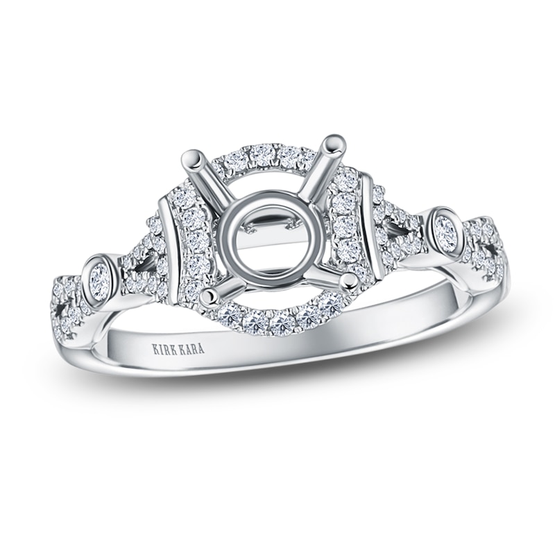 Main Image 1 of Kirk Kara Diamond Ring Setting 1/4 ct tw Round 18K White Gold