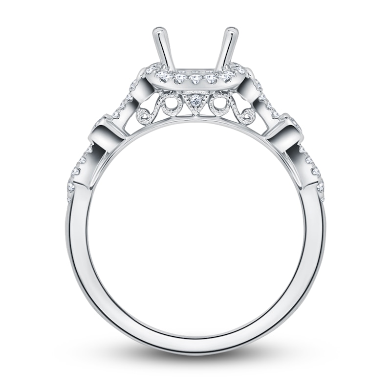 Main Image 2 of Kirk Kara Diamond Ring Setting 1/4 ct tw Round 18K White Gold