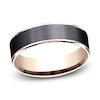 Thumbnail Image 1 of Wedding Band Black Titanium/14K Rose Gold 6.5mm