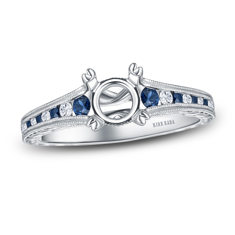 Main Image 1 of Kirk Kara Diamond Ring Setting 1/20 ct tw Round 18K White Gold