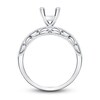 Thumbnail Image 2 of Kirk Kara Natural Blue Sapphire Ring Setting Diamond Accents 18K White Gold