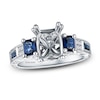 Thumbnail Image 1 of Kirk Kara Natural Blue Sapphire Ring Setting 1/10 ct tw Diamonds 18K White Gold