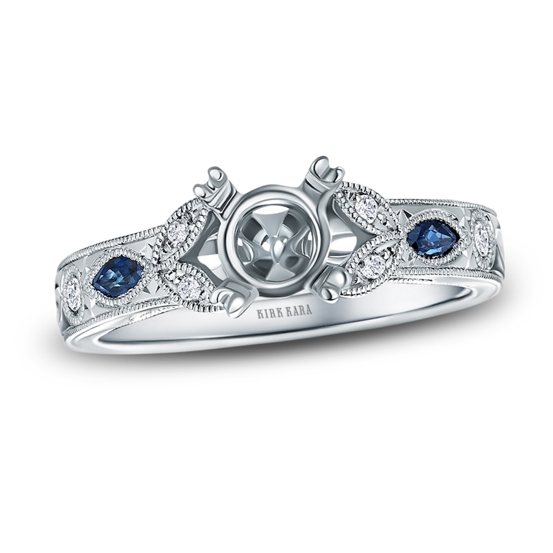 Main Image 1 of Kirk Kara Diamond Ring Setting 1/10 ct tw Round 18K White Gold