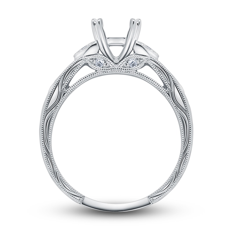 Main Image 2 of Kirk Kara Diamond Ring Setting 1/10 ct tw Round 18K White Gold