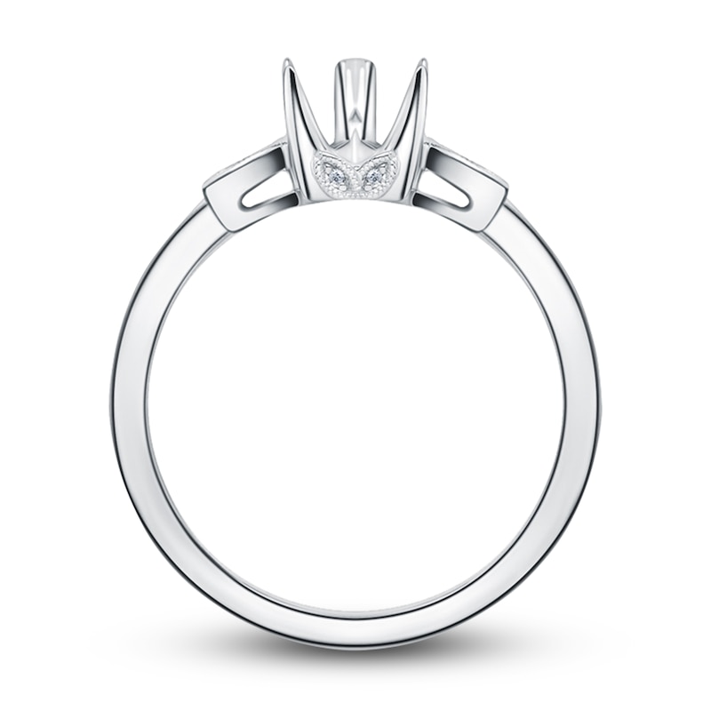 Kirk Kara Diamond Ring Setting 1/20 ct tw Round 18K White Gold