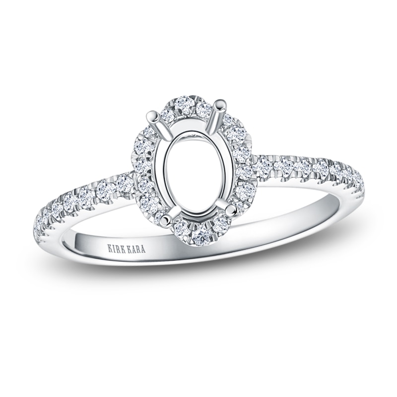 Main Image 1 of Kirk Kara Diamond Ring Setting 1/4 ct tw Round 18K White Gold