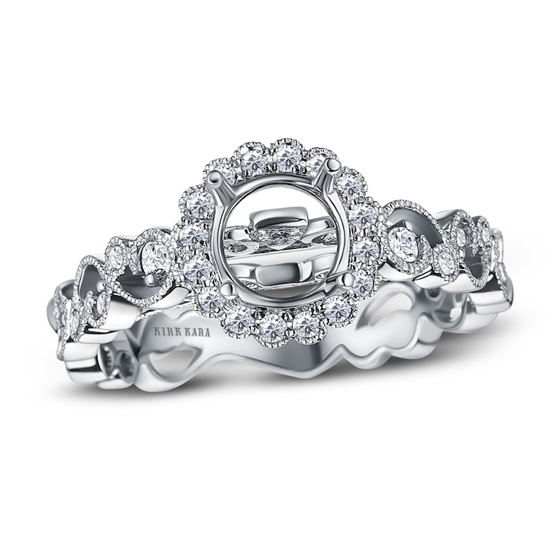 Main Image 1 of Kirk Kara Diamond Ring Setting 1/3 ct tw Round 18K White Gold