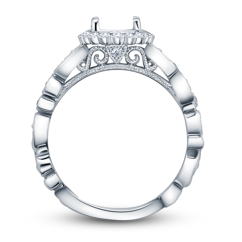 Main Image 2 of Kirk Kara Diamond Ring Setting 1/3 ct tw Round 18K White Gold