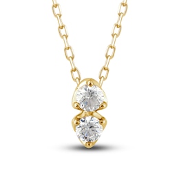 Diamond Pendant Necklace 1/4 ct tw Round 10K Yellow Gold