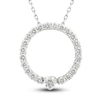 Thumbnail Image 0 of Diamond Circle Pendant Necklace 1 ct tw Round 14K White Gold