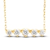 Thumbnail Image 0 of Diamond Bar Pendant Necklace 5/8 ct tw Round 10K Yellow Gold