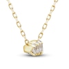 Thumbnail Image 1 of Diamond Bar Pendant Necklace 5/8 ct tw Round 10K Yellow Gold