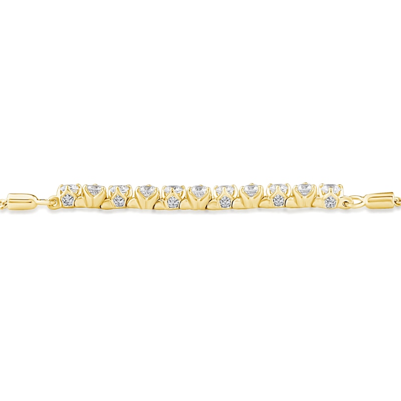 Main Image 2 of Diamond Bolo Bracelet 1 ct tw Round 14K Yellow Gold