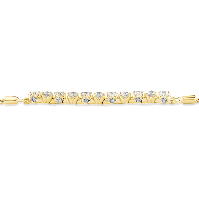 Diamond Bolo Bracelet 1 ct tw Round 14K Yellow Gold