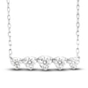 Thumbnail Image 0 of Diamond Bar Pendant Necklace 5/8 ct tw Round 10K White Gold