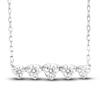 Thumbnail Image 1 of Diamond Bar Pendant Necklace 5/8 ct tw Round 10K White Gold