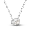 Thumbnail Image 1 of Diamond Bar Pendant Necklace 5/8 ct tw Round 10K White Gold