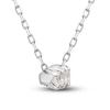 Thumbnail Image 2 of Diamond Bar Pendant Necklace 5/8 ct tw Round 10K White Gold