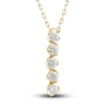 Thumbnail Image 0 of Diamond Vertical Bar Pendant Necklace 1/3 ct tw Round 10K Yellow Gold