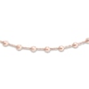 Thumbnail Image 2 of Diamond-Cut Solid Bead Chain Choker Necklace 14K Rose Gold 13" Adj.