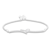 Thumbnail Image 1 of Diamond Bolo Bracelet 1/2 ct tw Pear/Round 10K White Gold