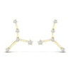Diamond Cancer Constellation Earrings 1/8 ct tw Round 14K Yellow Gold