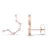 Diamond Aquarius Constellation Earrings 1/8 ct tw Round 14K Rose Gold