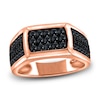 Thumbnail Image 1 of Men's Black Diamond Anniversary Ring 3/4 ct tw Round 14K Rose Gold