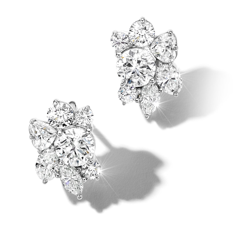 Jared Atelier Diamond Stud Earrings 3-1/20 ct tw Round/Marquise/ Oval/Heart Platinum
