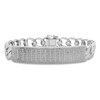 Thumbnail Image 1 of Men's Semi-Solid Diamond Curb Link Bracelet 1/2 ct tw Round Sterling Silver 8.25"