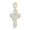 Thumbnail Image 2 of Men's Diamond Cross Charm 1 ct tw Round 10K Yellow Gold