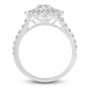 Thumbnail Image 2 of Diamond Halo Engagement Ring 1-1/4 ct tw Marquise/Round 14K White Gold