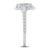 Thumbnail Image 3 of Diamond Halo Engagement Ring 1-1/4 ct tw Marquise/Round 14K White Gold