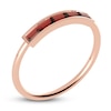 Thumbnail Image 1 of Juliette Maison Natural Garnet Baguette Bar Ring 10K Rose Gold