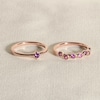 Thumbnail Image 4 of Juliette Maison Natural Aquamarine & Natural Ruby Ring 10K White Gold