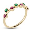 Thumbnail Image 2 of Juliette Maison Natural Emerald & Natural Rhodolite Garnet Ring 10K Yellow Gold