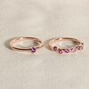 Thumbnail Image 4 of Juliette Maison Natural Emerald & Natural Rhodolite Garnet Ring 10K Yellow Gold