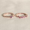 Thumbnail Image 4 of Juliette Maison Natural White Sapphire & Natural Ruby Ring 10K White Gold