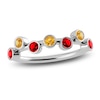 Thumbnail Image 1 of Juliette Maison Natural Citrine & Natural Ruby Ring 10K White Gold
